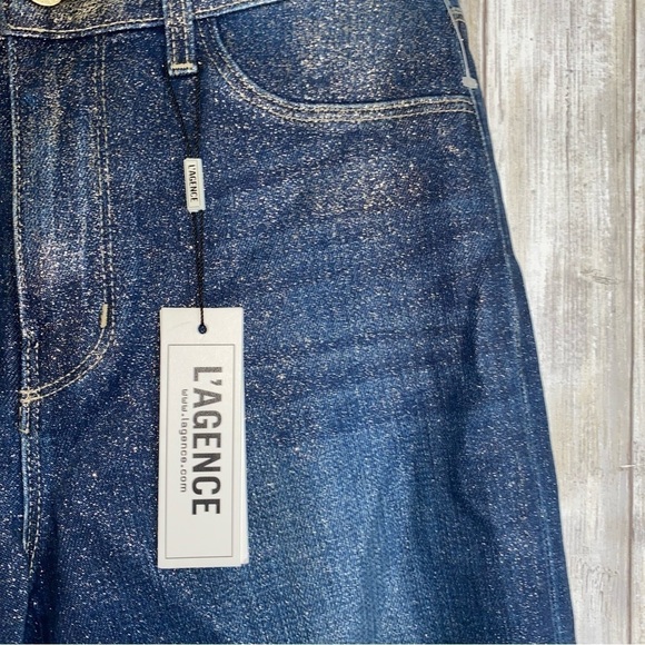 L' Agence El Matador French Slim in Fremont/ Gold Glitter Coat - Picture 3 of 7